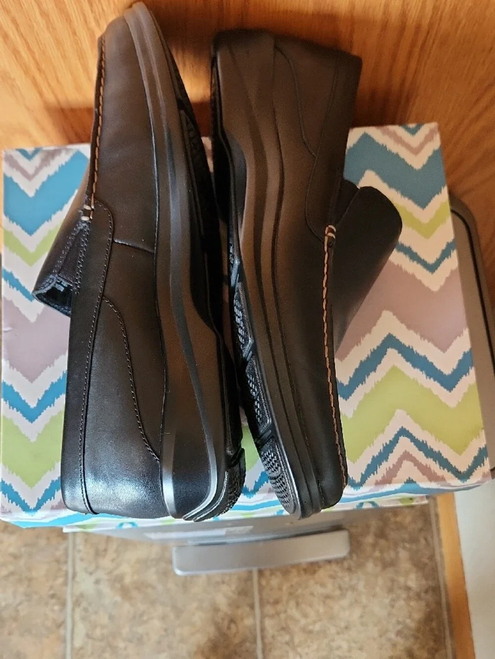 Cole Haan Black Leather Slip-On Loafers
